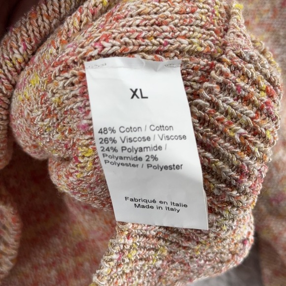 Sonia Rykiel Cropped Sweater Womens XL Knit Crewneck Paris Made Italy Pullover - Picture 8 of 8